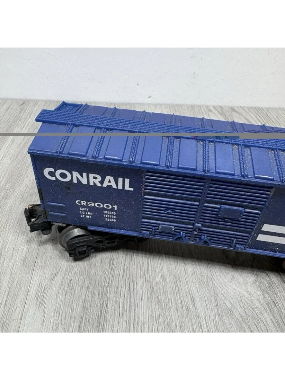 Lionel O Gauge 1:48 Scale Box Car Conrail CR9001, Blue Plastic Train Freight